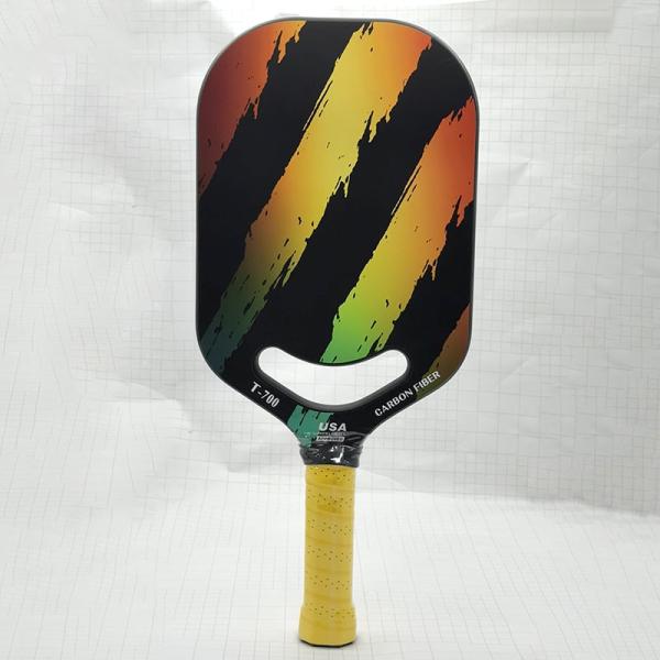 Yellow design aerodynamics 16mm carbon fiber honeycomb core thermoforming frameless high-end Pike racket