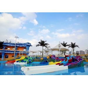 China Anti Fade Swimming Pool Water Slides Aqua Play Equipment supplier