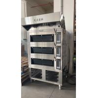China 16.5kw 18x26 3 Deck Electric Baking Oven 9 Tray Commercial Deck Oven With Steam on sale