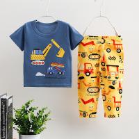 China Children'S Outfit Sets Cotton Children Boutique Printing Sets Kids Pure Cotton Suit on sale