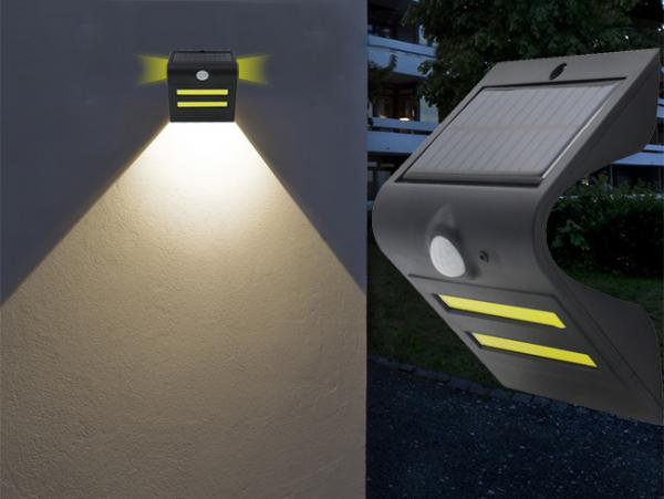 Outdoor Solar Wall Spotlight With Motion Detector , Wireless Solar Security