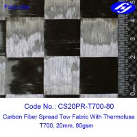 China Ultra Light Carbon Fiber Weave T700 20MM Wide 80GSM Spread Tow Carbon Fiber on sale