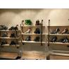 China Grainy Wooden Shoe Display Shelves Wall Hanging Shoe Rack Various Colors wholesale