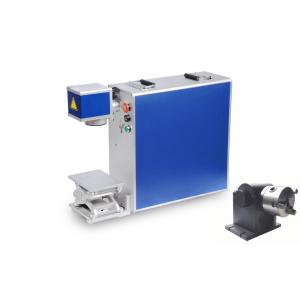 China Aluminum , Ceramic Rotary Fibre Laser Marking Machine For Zipper , Key Holder supplier