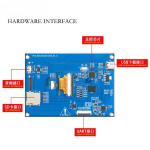 China Custom 3.5 Inch 480X320 Resistance Uart Touch Screen 250 Cd/M2 Driver IC ILI9486 wholesale