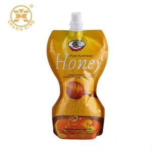 China Honey spout pouch Plastic Printed Laminated Packaging Liquids Juice puree packaging pouch with cap supplier