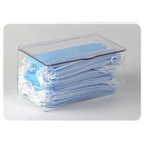 21.5cm PMMA Household Storage Bins Extra Large Plastic Storage Containers With Lids For Face Masks