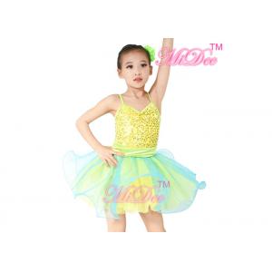 China lyrical ballet dance costumes Sequin Tops Two Colors Layered Tulle Skirt supplier
