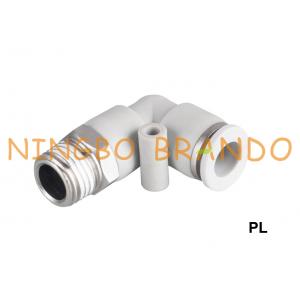 China PL Male 90 Degree Elbow Pneumatic Hose Fittings 1/8'' 1/4'' 3/8'' 1/2'' wholesale