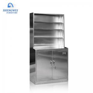 Medical Laboratory Stainless Steel Display Medecine Storage Cabinet