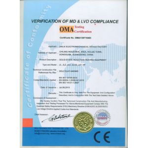 Dongguan Jinlai ELectromechanical Device Factory Certifications