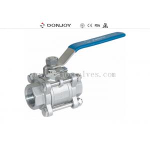 China Stainless steel 3pcs industrial full port Ball valve With  Female Thread supplier
