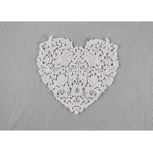 China Guipure French Venice Lace Collar Cotton Lace Heart Applique For Wedding Dresses supplier