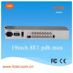 1+1 fiber back up 8E1 pdh with 4 port gigabit Ethernet fiber optical mulitplexer