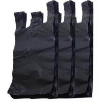 China Black Color Biodegradable T Shirt Bags , T Shirt Plastic Shopping Bags on sale