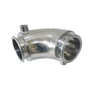 China SS304 Heating Jacketed 90 Deg Elbow Jacketed Tee Sanitary Tube Fitting With Jacket supplier
