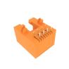 Tabule abajo de Pin plástico gris modular 8Contact de la vivienda 8 del RJ45 Jack PBT
