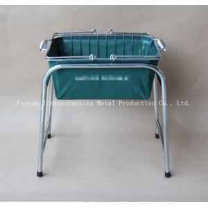 China Green Color W215mm L285mm Wire Basket for Bathroom,Kicthen With Handles，Base,Cloth Bag supplier