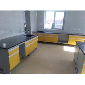 Laboratory Side Table 6000*750*850mm Steel Wood Lab Wall Workbench