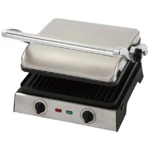 China Stainless Steel Top Housing Home Panini Grill With Drip Tray , Removable Plate supplier