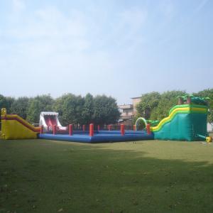 China Durable Inflatable Water Park Slides With Big Pool For Beach Or Hotel supplier