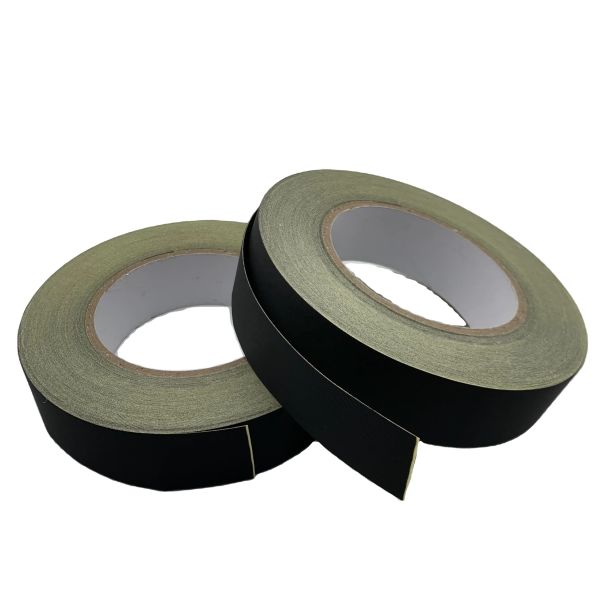 Black and white flame-retardant acetate fabric self-adhesive tape