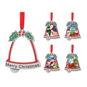 China Sublimation Christmas Tree Ornaments Bell Shape Christmas Ornament Sublimation Blanks wholesale