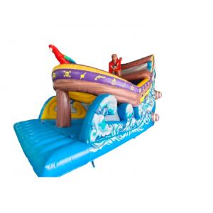 Large Inflatable Pirate Ship Water Slide For Kids Inflatable Slide Bouncy Castle Commercial