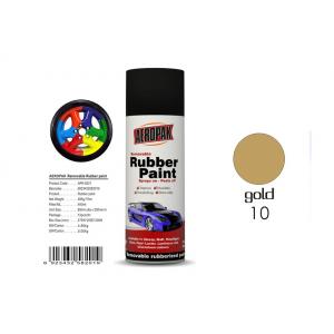 China Wheel Removable Rubber Spray Paint With Pearl Luster Gold Color supplier