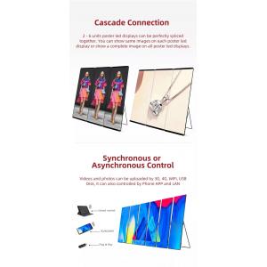 Cascade Connection LED Poster Display Base Style For Exhibitions Airports Stations