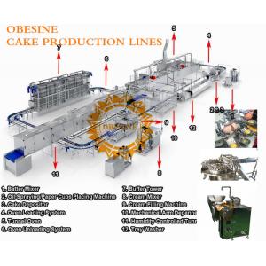 China OBESINE cakes production Lines ,cakes automation line,cake tunnel ovens,cake filler ,cake packing line, cake production supplier