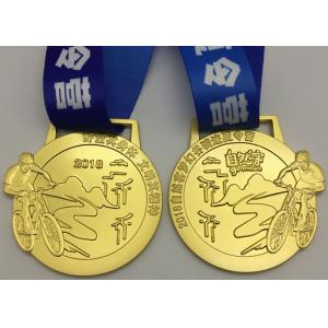 Die Casting Metal Custom Sports Medals Brass Material Type For Bicycle Race Sports