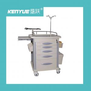 China Aluminum Frame Drawer Infusion Function Nurse ABS 960mm Emergency Medical Cart supplier