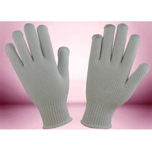 PVC Dots Cotton Knitted Gloves Seamless Construction Non Toxic Materials