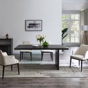 Rectangle Luxury Modern Dining Table Set Minimalist Style Practical