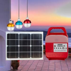 ISO 15W Solar Power Bank LED Lights Mono Crystalline Cell Off Grid Solar Lighting Kit