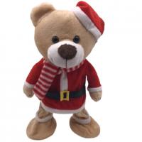 China 33cm 13 Inch Christmas Plush Toys Teddy Bears Bulk With Choke on sale