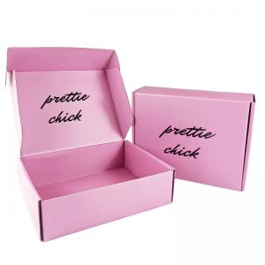 China Flat Cardboard Custom Mailer Boxes Printed Pink supplier