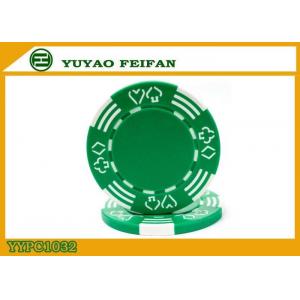 China Poker And Hearts Style Two Solid Color Mold Customized Clay Poker Chips supplier