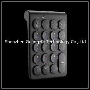 Black Wireless Industrial Numeric Keypad 15 Key Bluetooth Desktop Plastic Material