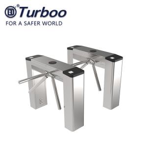 China 304 Stainless Steel Semi Auto Tripod Turnstile With Card Reading And QR Code Scanner supplier