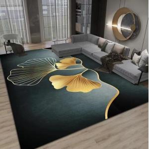 China Rectangle Polyester Fiber Living Room Floor Carpet Stripping Special Style supplier