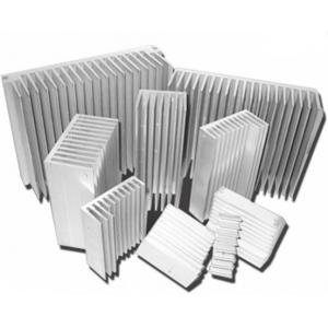 Silvery Anodized Aluminum Heat sink Extrusion Profiles , Aluminum Radiator
