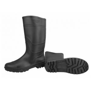 Anti Slip PVC Rain Shoes Black Matte High Barrel Rubber Shoes