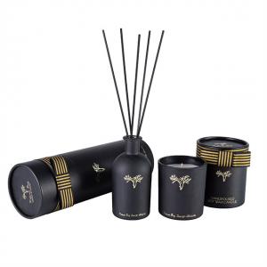 China Black Luxury Aroma Candle Gift Set / Fragrance Diffuser Gift Set Customized Color wholesale