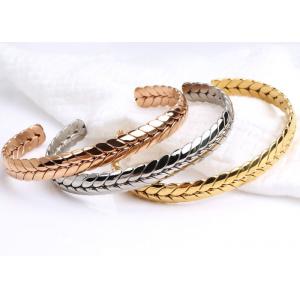 Stainless Steel wheat opening bracelet golden titanium steel bracelet lover couple jewelry gift accessories