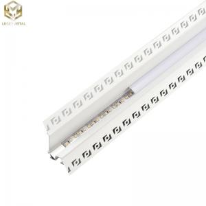 China Angled Aluminium Strip Light Channel Profile 50mm For Flush Mount Lighting supplier