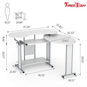 China L Shaped Modern Home Office Desk , Simple Small Desktop Computer Desk supplier