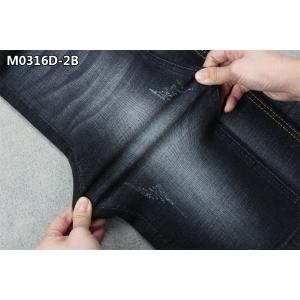 China 10 Oz High Stretch Cross Hatch Jeans Fabric Slub Balck Denim Fabric For Men'S Wear supplier