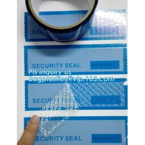 China Tamper evident holographic label / Security Hologram VOID sticker,Antifake Logo Printing Peel Off Void Sticker, Warranty supplier